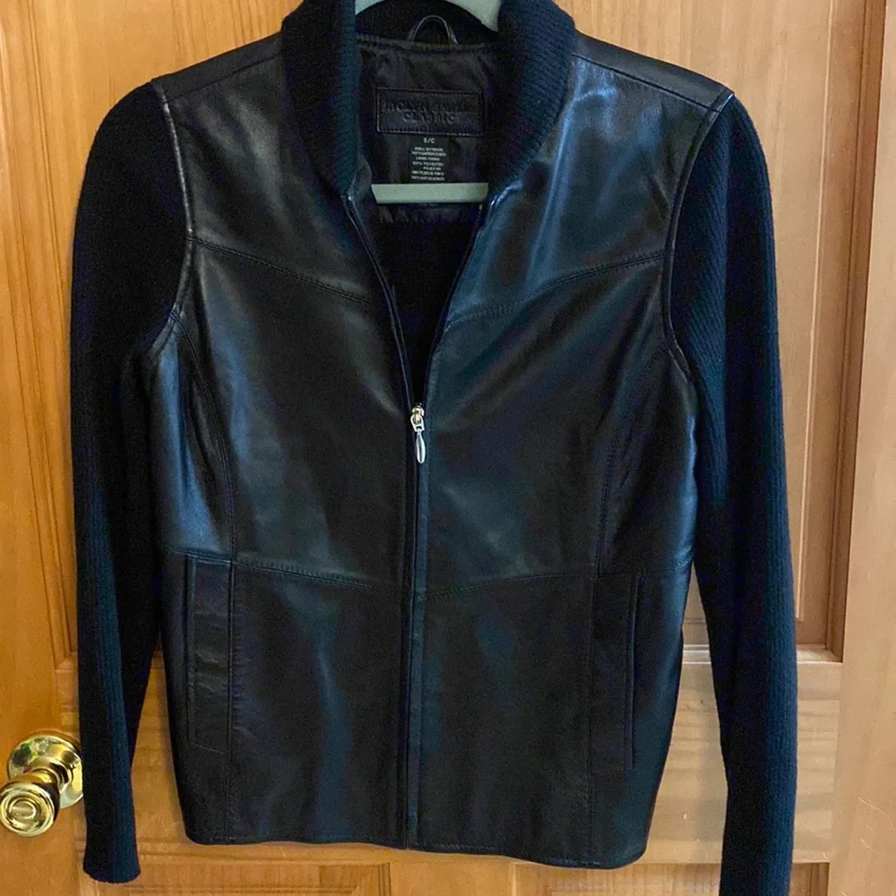 Jaclyn Smith Classic women’s small leather jacket - Picture 1 of 3